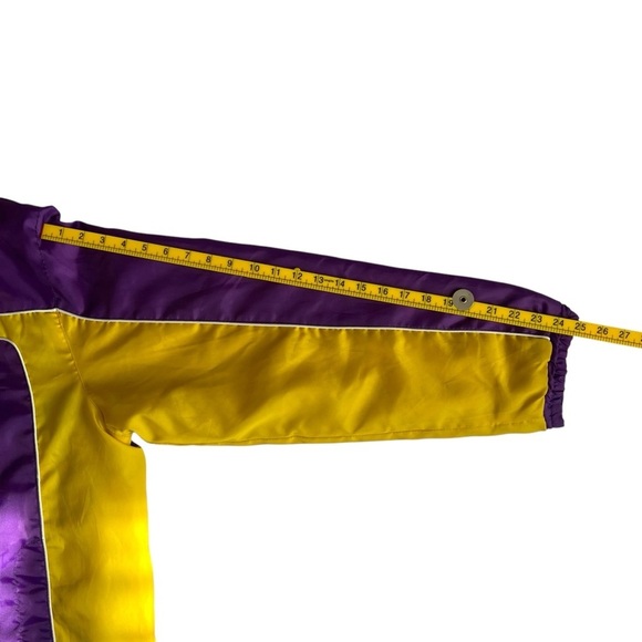 Vintage Los Angeles Lakers Logo Men’s Jacket Purple Yellow Size Large - Picture 10 of 16
